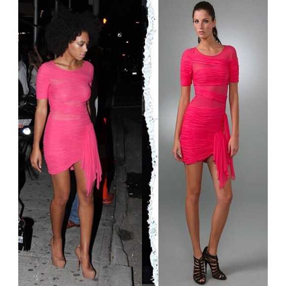 BCBGMAXAZRIA Runway fuchsia dress. Sz M - Picture 2 of 3